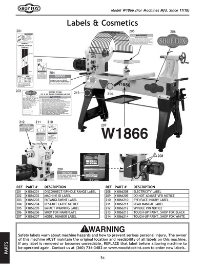 Part Diagram for W1866