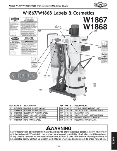 Part Diagram for W1868