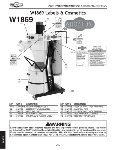 Part Diagram for W1868