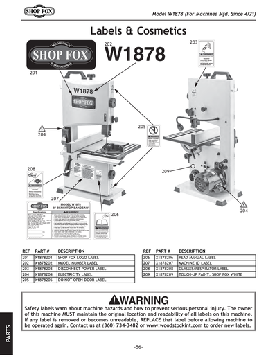 Part Diagram for W1878