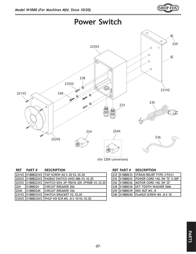 Part Diagram for W1888
