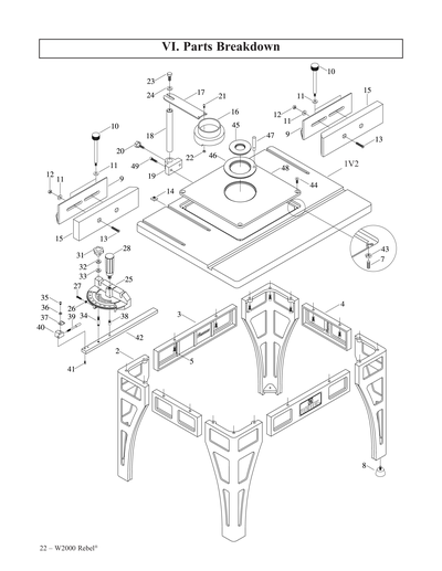 Part Diagram for W2000