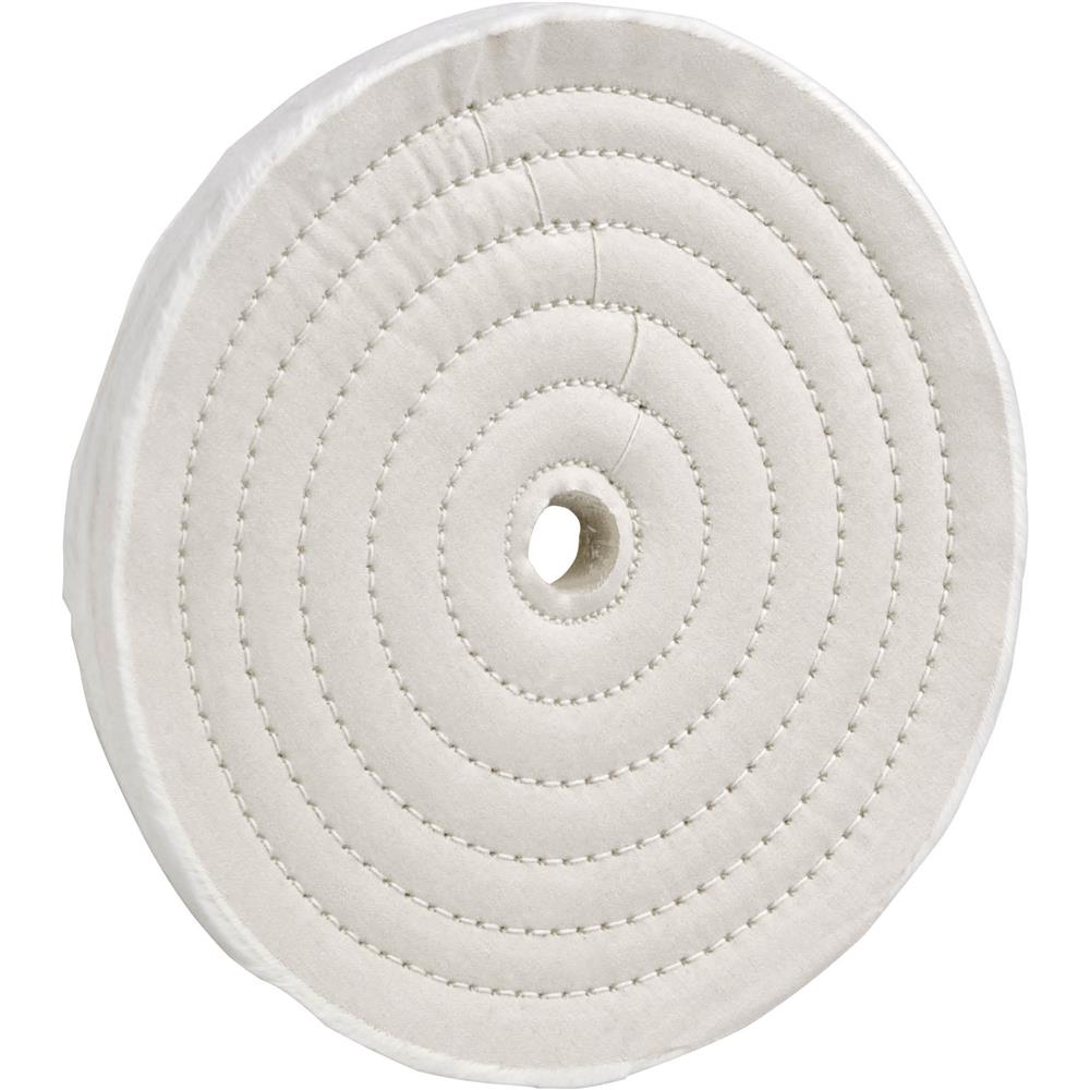 Finex Muslin Buff, Stitched with Leather Center 4″ x 40 Ply