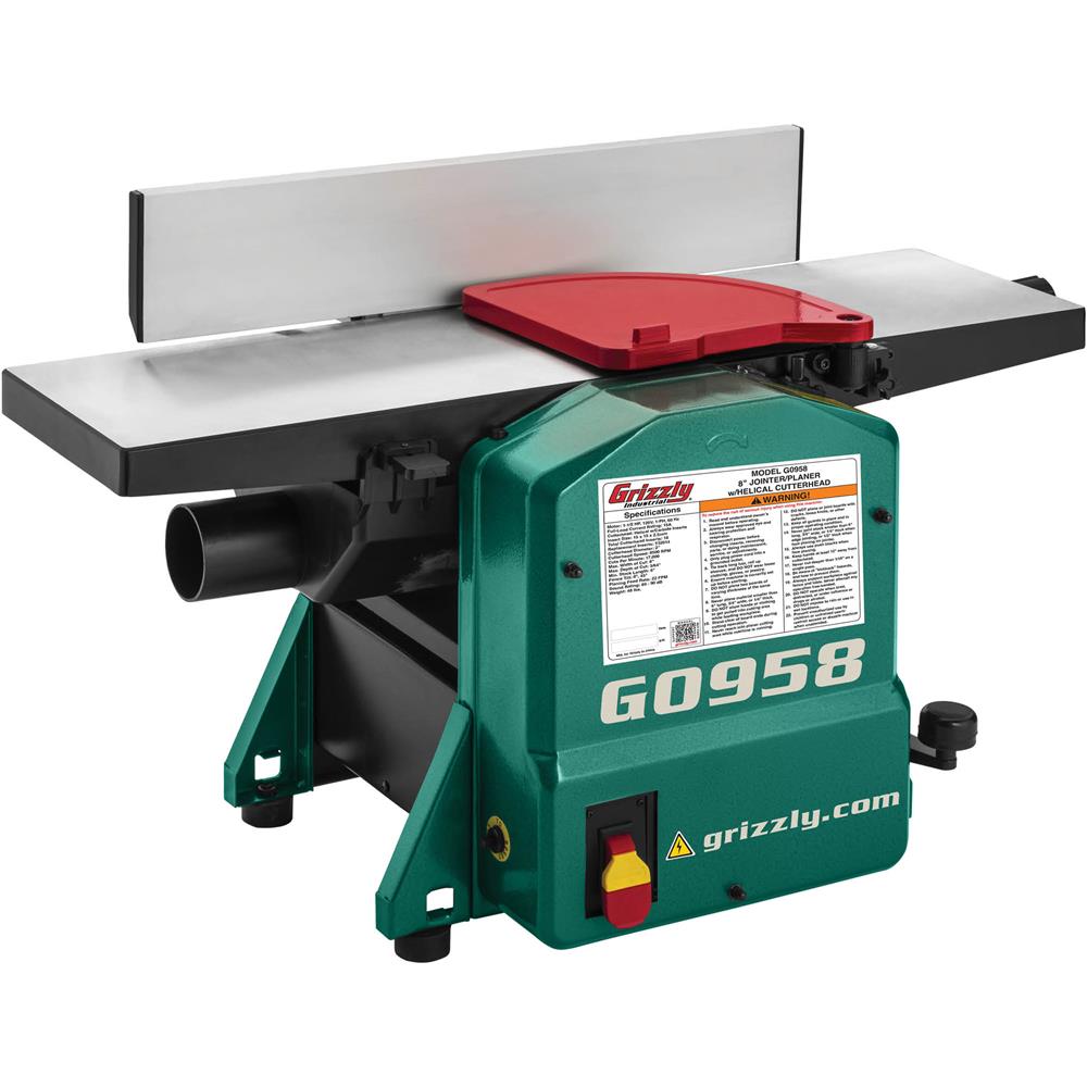 8" Combo Planer/Jointer with Helical Cutterhead - Grizzly Industrial, Inc.