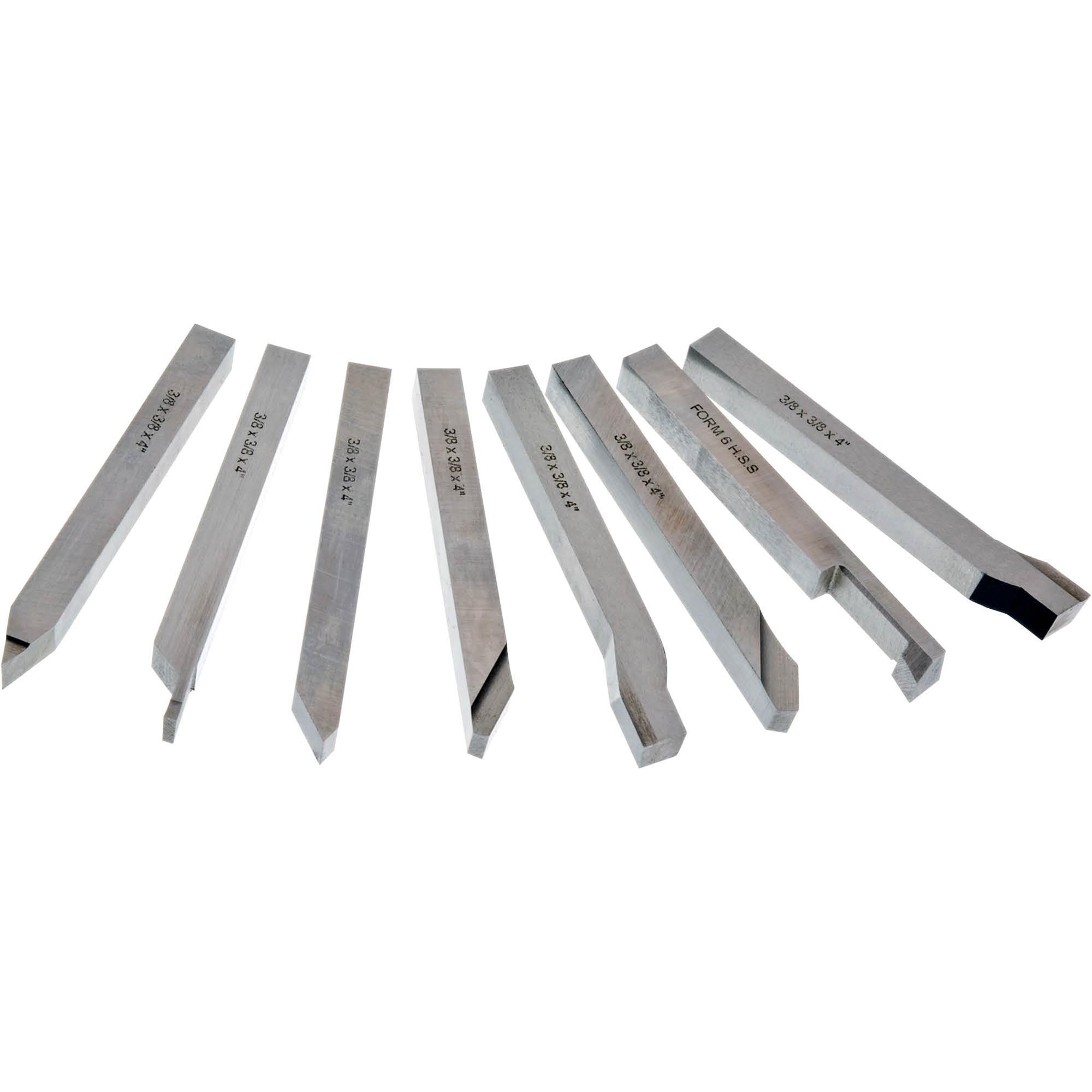8 pc. Ground HSS Tool Bit Set 3/8