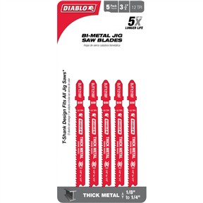Metal Cutting Jigsaw Blades, 5 Pk.
