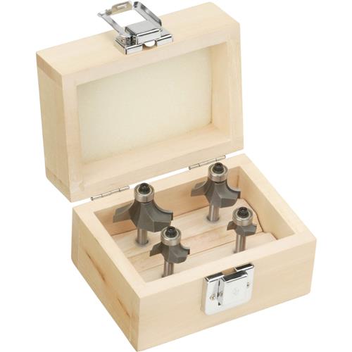 Image for Steelex D1062 - 4-Pc. Roundover Router Bit Set 1/4" Shank