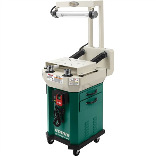 Grizzly G0888 - Deluxe Bench Grinder Stand and Workstation