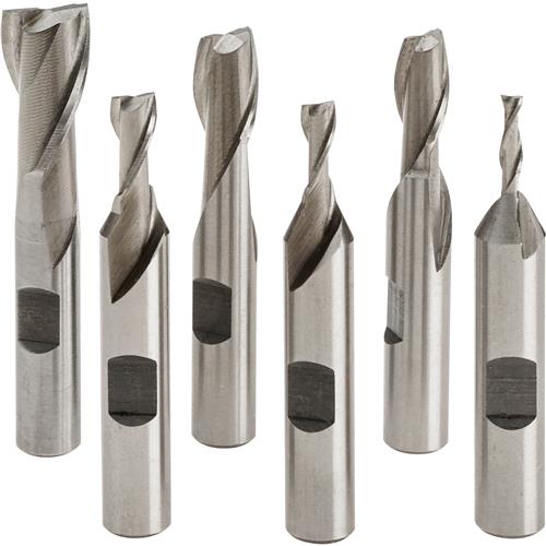 Image for Grizzly G9891 - 6 pc. End Mill Set - 2 Flute, Small