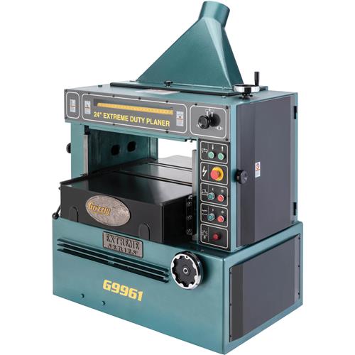 Image for Grizzly G9961 - 24" 10 HP 3-Phase Industrial Planer w/ Spiral Cutterhead
