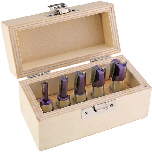 Image for Grizzly H5536 - Deluxe Straight Bit 5 Pc. Set, 1/2" Shank