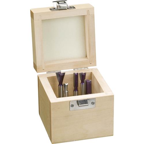 Image for Grizzly H5573 - Dovetail Bit 5 Pc. Set, 1/4" Shank