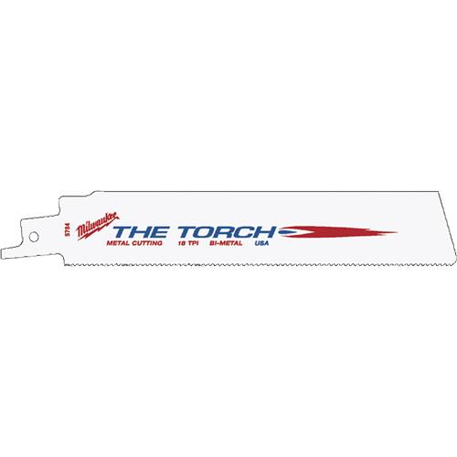 Image for Milwaukee H7039 - 6" Sawzall Torch Reciprocating Saw Blade, 10TPI, 5 pk.