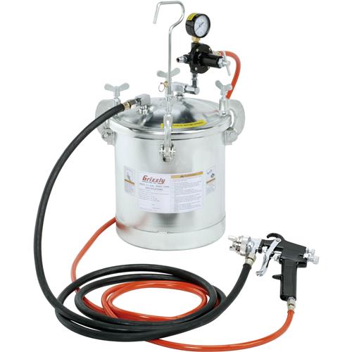 Image for Grizzly H8225 - 10-Liter Paint Tank with Gun