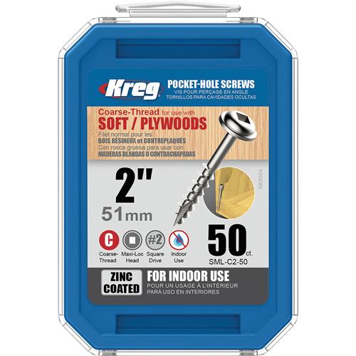 Image for Kreg H9530 - #8 x 2" Coarse Washer-Head Screws, 50 pc.