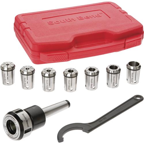 Image for South Bend SB1350 - 8-Piece Quick-Change Collet Set, MT3