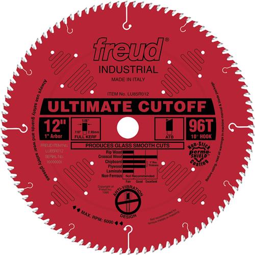 Image for Freud T24432 - 12" x 1" 96t ATB Cutoff Saw Blade
