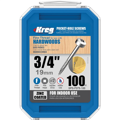 Image for Kreg T24946 - Pan-Head Screws #6 x 3/4" UNF, 100 pc.