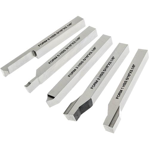 Image for Grizzly T25947 - 5/16" HSS Lathe Tool Bit Set - 5 Pc.