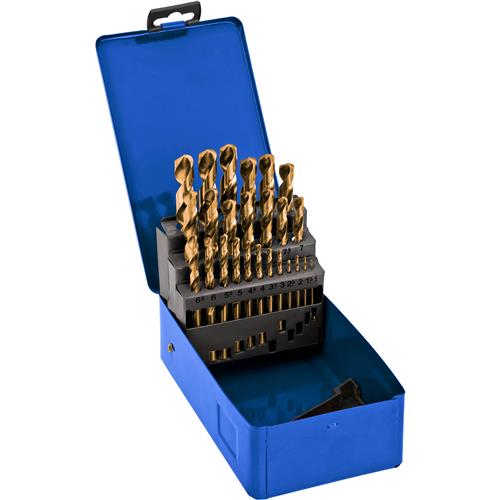 Image for Grizzly T26516 - Metric Drill Bit Set, TiN Coated, 25 pc.