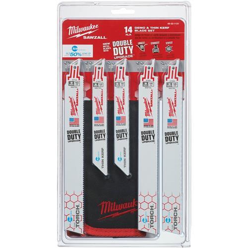 Image for Milwaukee T28177 - Sawzall 14 Pc. Blade Set - Ice Hardened Thin Kerf & Demo