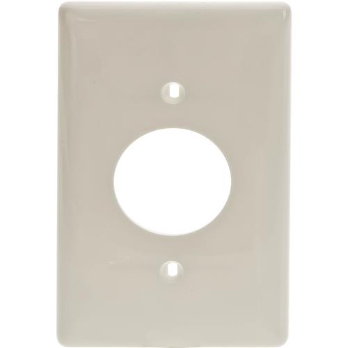 Image for Hubbell T28442 - White Single 1.40" Receptacle Plate