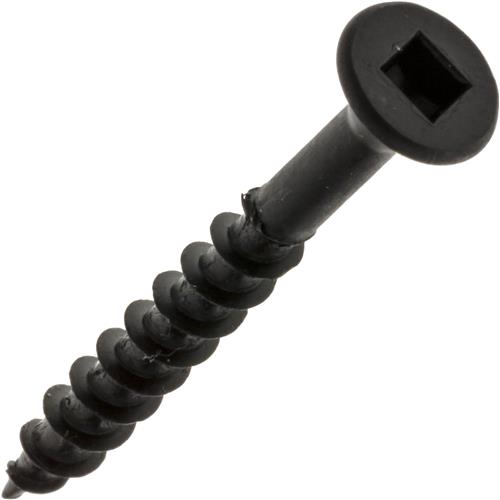 Image for Minerallac T28854 - #8 x 1-1/2" #2 Bit Black Square Drive Deep Thread Flat Head Particle Board Screw, 100 pc.