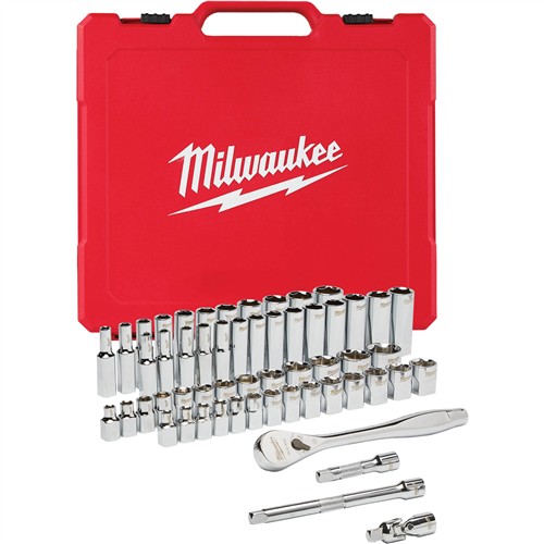 Image for Milwaukee T31001 - 3/8" Drive 56 PC Ratchet & Socket Set - SAE & Metric