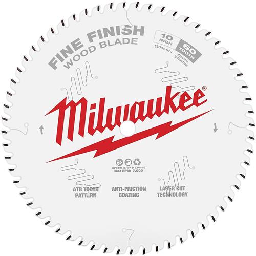 Image for Milwaukee T31101 - 10" 60T Fine Finish Circular Saw Blade