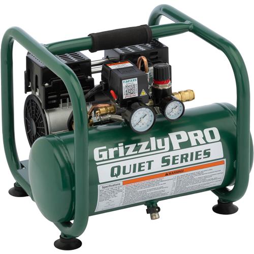 Image for Grizzly PRO T32335 - 2-Gallon Oil-Free Quiet Series Air Compressor