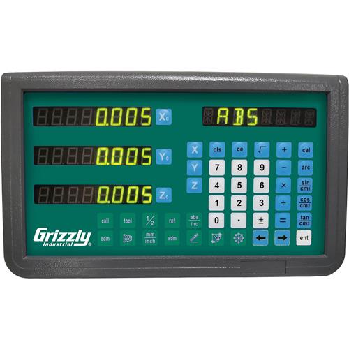 Image for Grizzly T32998 - 5-15/16" x 19-11/16" 2-Axis Mill DRO