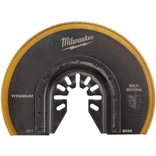 Image for Milwaukee T33113 - 3-1/2" Titanium Bi-Metal Segmented Oscillating Multi-Tool Blade