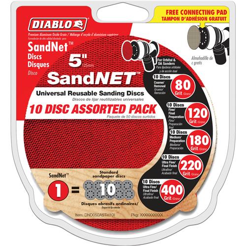 Image for Diablo T33581 - 5" SandNET Disc Assorted Pack 10 Pk