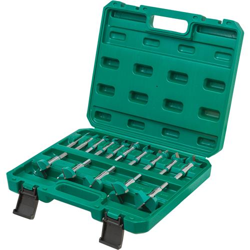 Image for Grizzly PRO T33698 - 15 Pc. Tungsten Carbide Hex Shank Forstner Bit Set, 5/16" - 2-1/16"