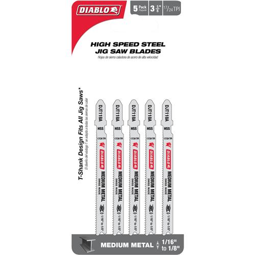 Image for Diablo T33799 - Metal Cutting Jigsaw Blades, 5 Pk.