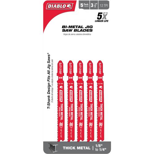 Image for Diablo T33803 - Metal Cutting Jigsaw Blades, 5 Pk.