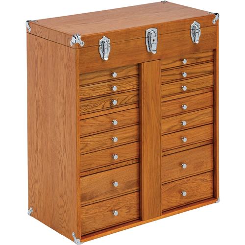 Image for Grizzly T34122 - 21-1/2" 11 Drawer Red Oak Chest