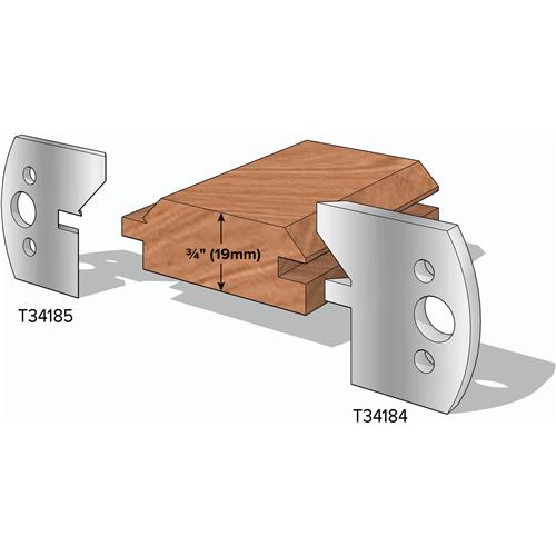 Image for Grizzly T34185 - 3/4" Paneling V-Grove Knives Female, 2-Pk.